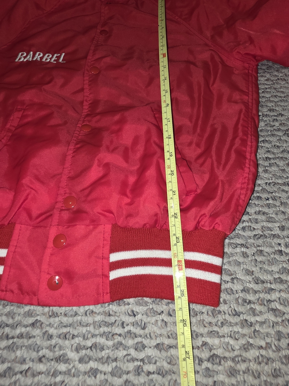 Mens Red Racing Team Bomber Jacket - Picture 6 of 6